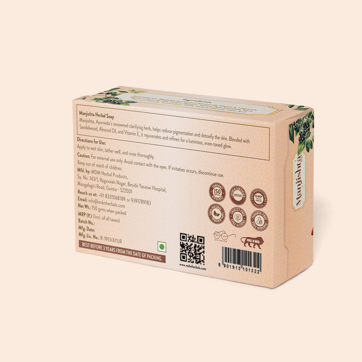 Herbal Manjishta Soap | Pack Of 6