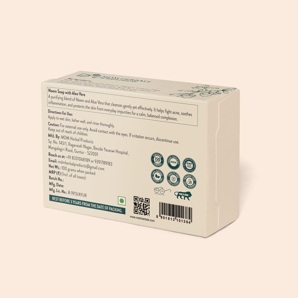 Neem Soap with Aloe vera | Pack of 6