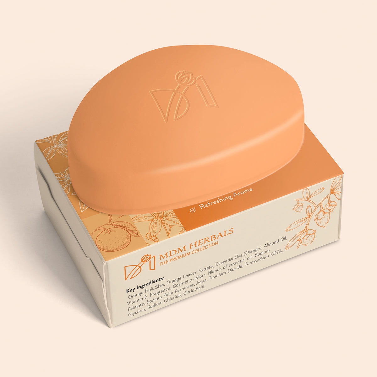 Orange Soap with Badam | Pack of 6