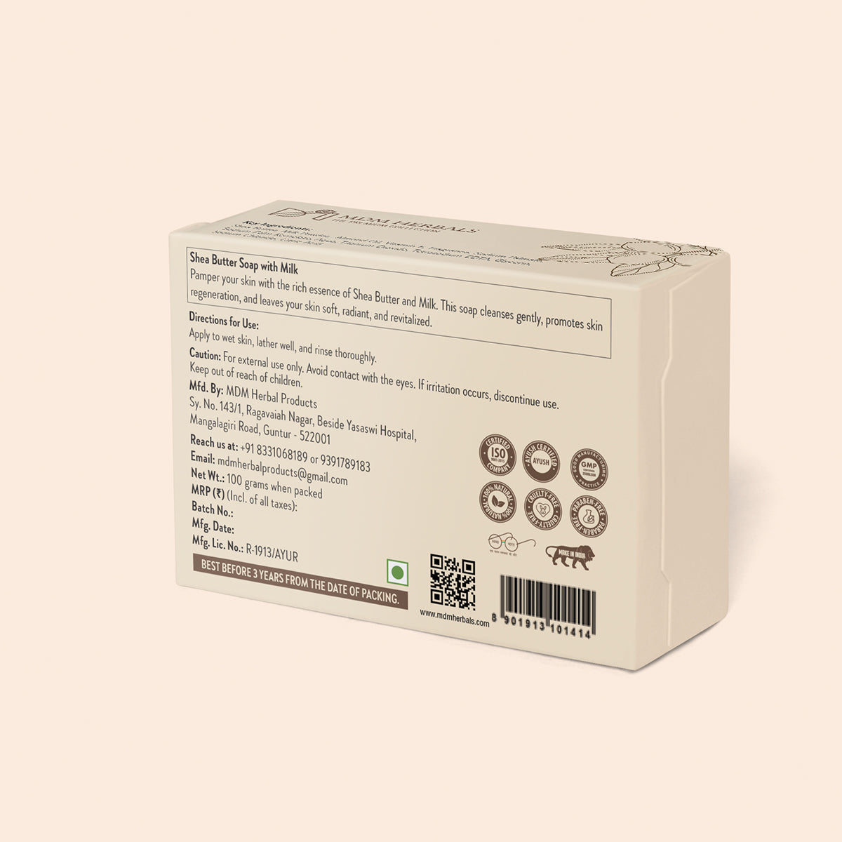 Sheabutter Herbal Soap | Pack of 5 | Buy 4 Get 1 free