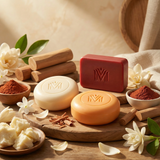 MOISTURE & NOURISHING CARE COMBO – Your Skin’s Daily Dose of Comfort (6 Soaps) - Sheabutter Soap x 2 | My Sandal Soap x 2 | Red Sandal Soap x 2