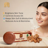 MDM Herbal My Sandal Soap – 150g x 3 (Super Saver Pack – 450g) | Detoxifies Skin | Controls Oiliness | Reduces Acne | Ayurvedic 78% TFM Soap