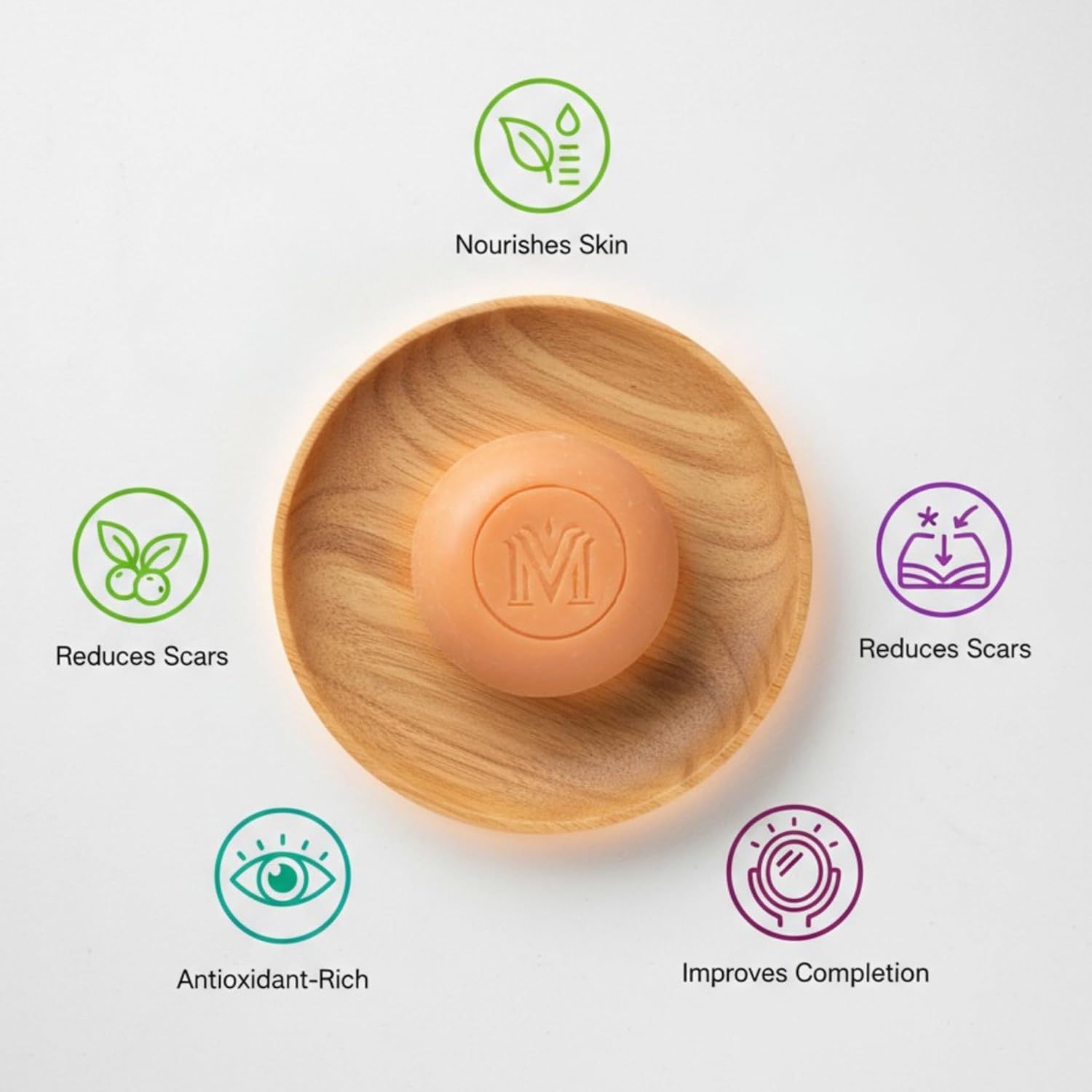 Herbal My Sandal Soap 100g | Super Saver Pack Of 5 (500g) | Detoxify Your Skin, Balance Oiliness And Reduce Acne Breakouts | Its Antibacterial Properties Helps Acne Control |