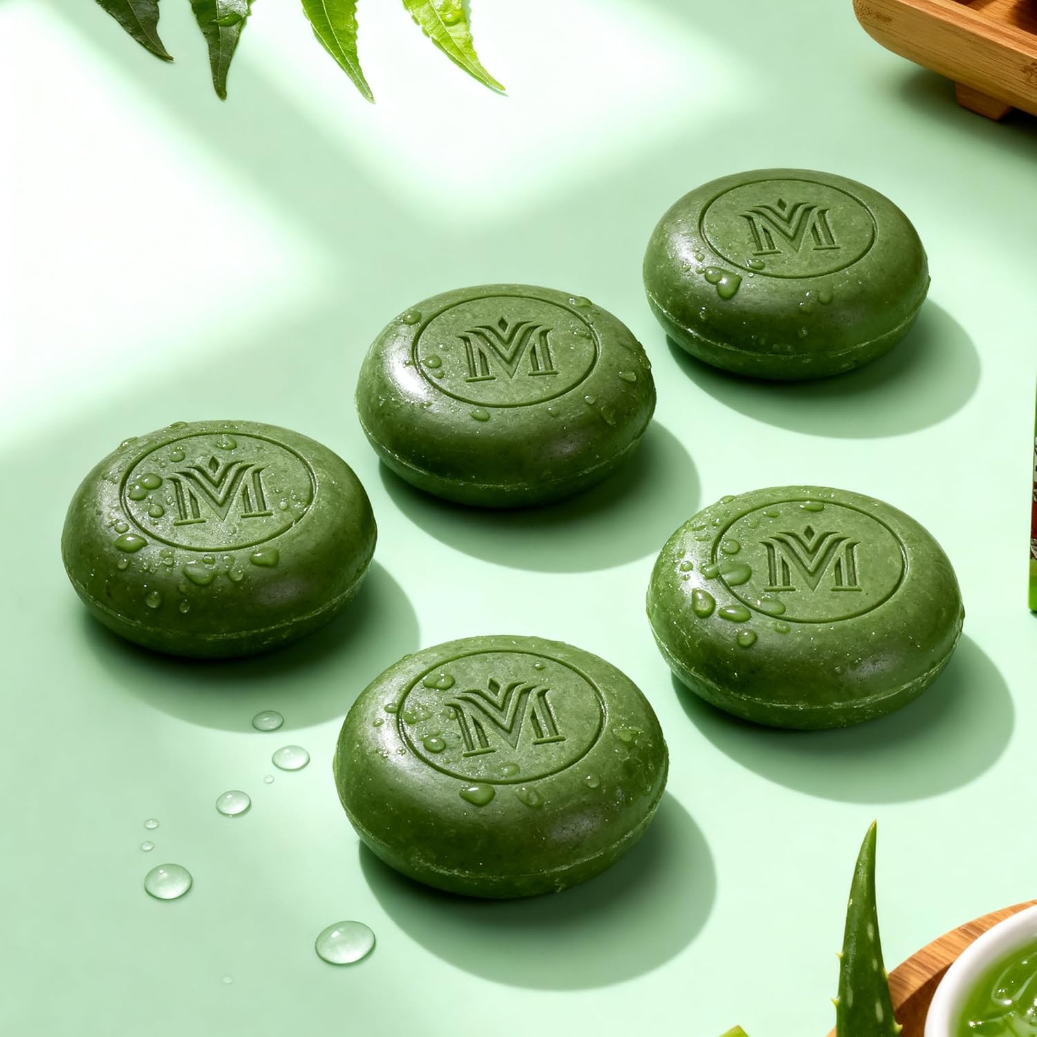 MDM Herbal Tulasi Antiseptic Soap – 75g x 5 (Buy 4 Get 1 Free) | Natural Antibacterial Soap with Neem, Basil & Glycerin