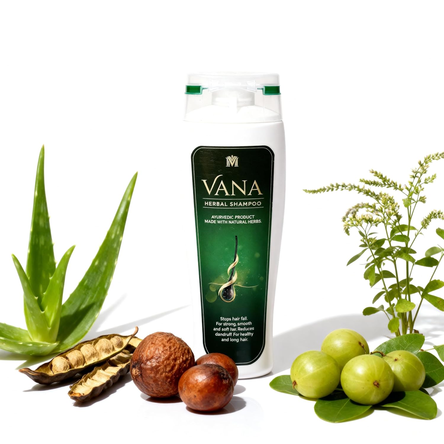 MDM Herbal VANA Shampoo – 300ml | Super Saver Pack | Prevents Dandruff, Treats Scalp Issues, Boosts Hair Growth