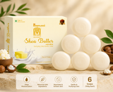 MDM Herbal Shea Butter with Milk Soap – 100g x 6 (600g Total) | Ayurvedic Moisturizing Soap for Soft, Nourished Skin | 100% Pure, Vegan & Natural