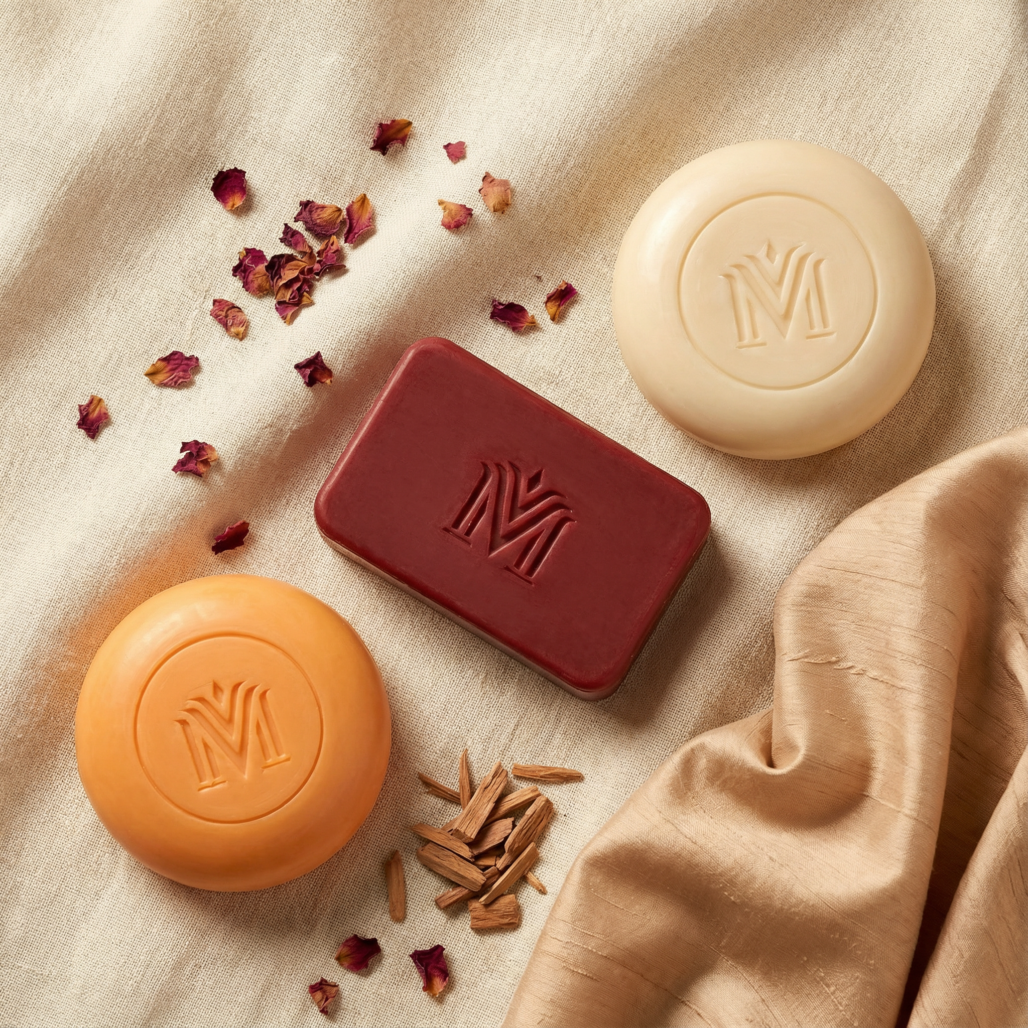 MOISTURE & NOURISHING CARE COMBO – Your Skin’s Daily Dose of Comfort (6 Soaps) - Sheabutter Soap x 2 | My Sandal Soap x 2 | Red Sandal Soap x 2