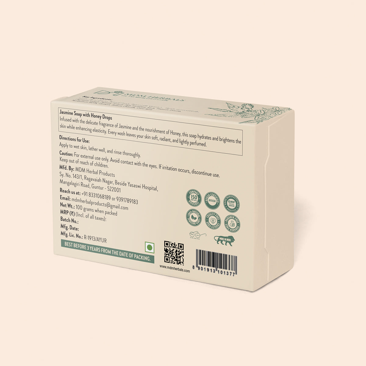 Jasmine Soap with Honey Drops