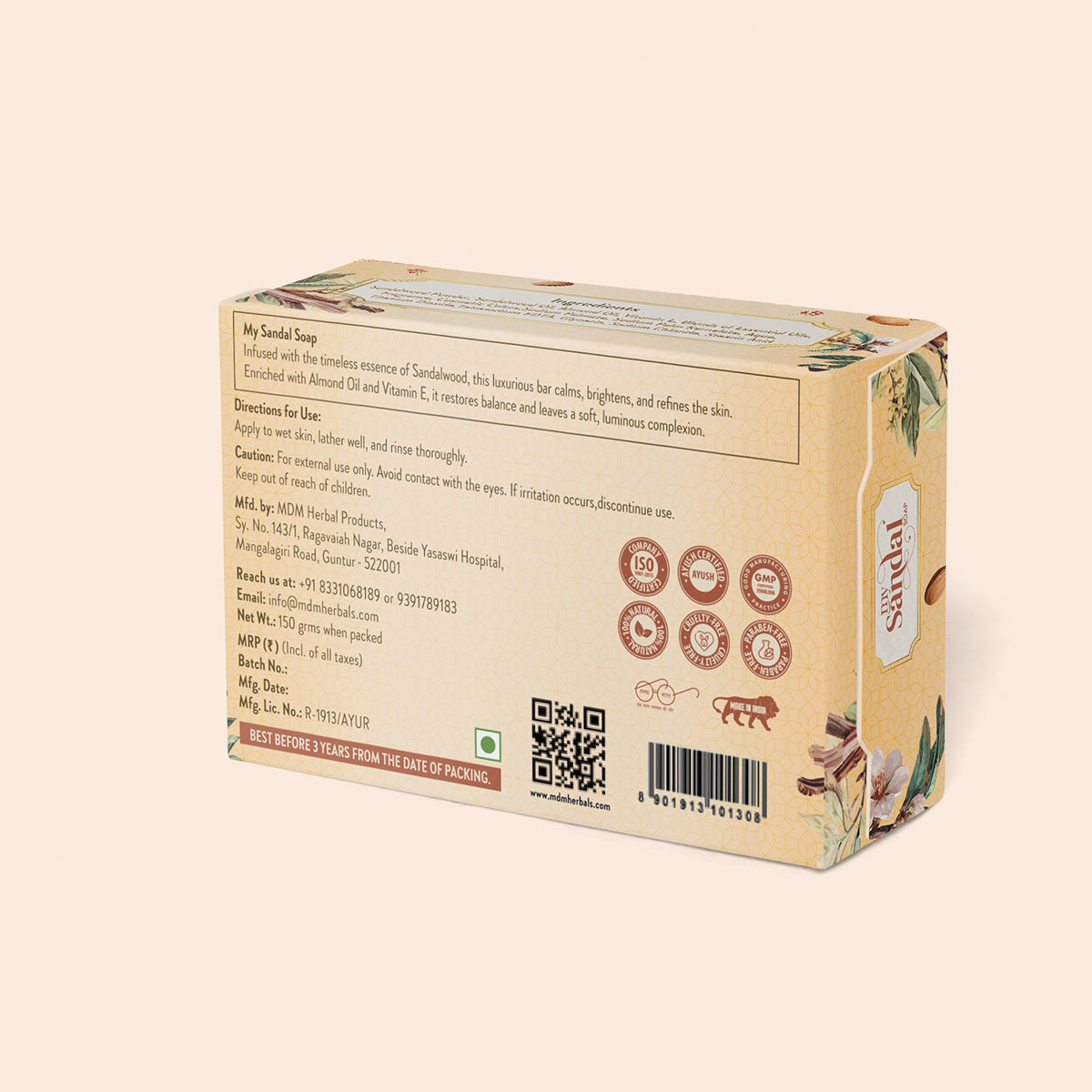 My Sandal Gold Herbal Soap