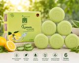 MDM Herbal Lemon with Aloe Vera Soap – 100g x 6 (600g Total) | Refreshing Herbal Soap with Deep Cleansing & Skin Nourishment | Long-Lasting Citrus Freshness