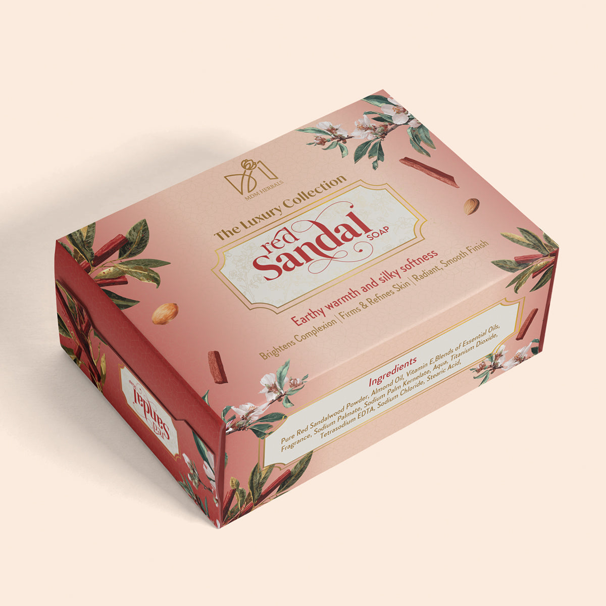Red Sandal Natural Herbal Beauty Soap