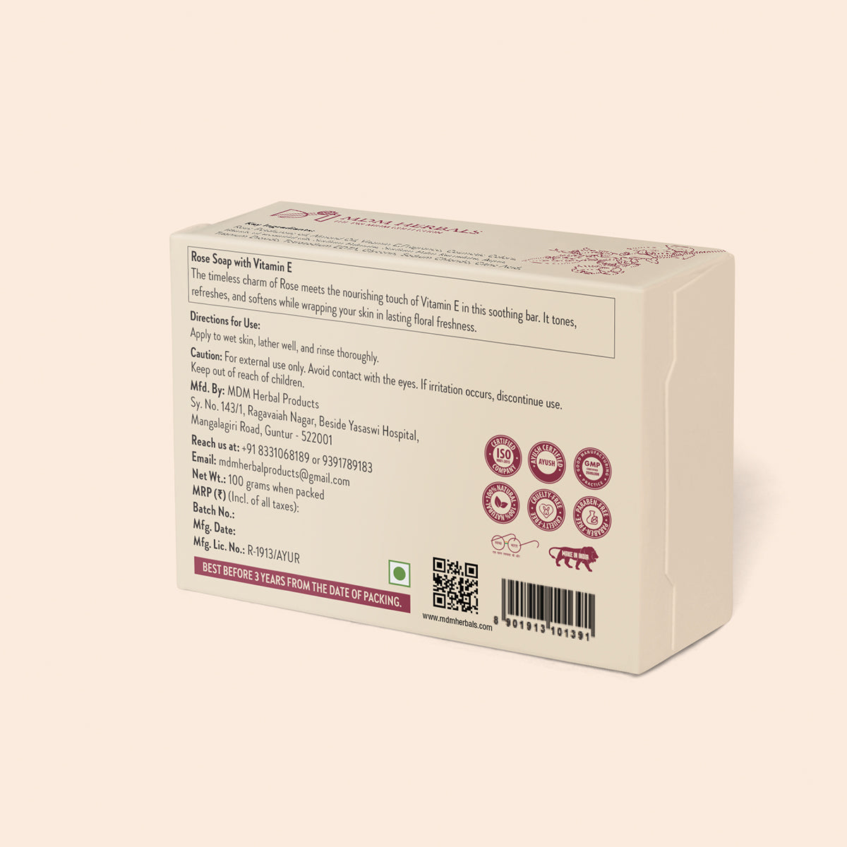 Rose Soap with Vitamin E